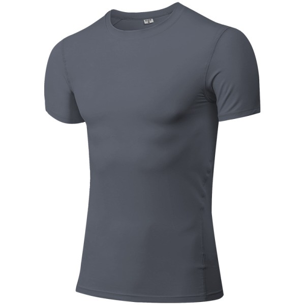 Sport T Shirts Manufacturer - Wholesale Gym Wear 11 Colors Elastic O-Neck Dry Gym Bodybuilding Tops