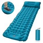 Sleeping Pad Supplier - Camping Sleeping Pad Ultralight Camping Mat with Pillow Built-in Foot Pump Inflatable
