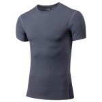 Compression T Shirts Manufacturer - Factory Direct Sale Running Active Wear Polyester Spandex Tight Athletic