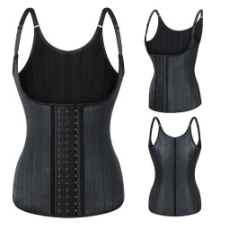 Waist Trainer Supplier - Steel Boned Waist Support Trainer Fitness Women Vest Faja Leather Latex Trimmer