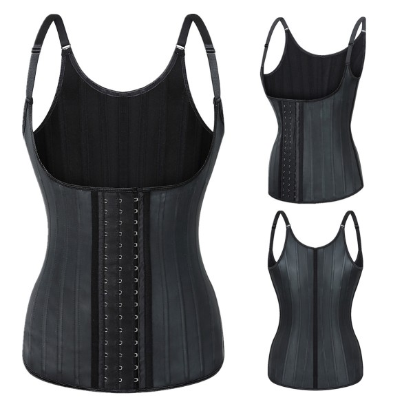 Waist Trainer Supplier - Steel Boned Waist Support Trainer Fitness Women Vest Faja Leather Latex Trimmer