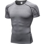 Sportswear Supplier - Men Gym Seamless Sportswear Apparel Clothing Running Compression Breathable T Shirts