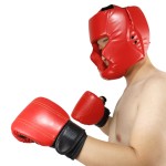 Boxing Helmet Manufacturer - Customized Logo Adjustable Adult Children PU Boxing Safety Equipment Head Guard