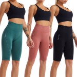 Yoga Pants Supplier - Wholesale High Waist Sweat Absorbing Fitness Five Point Yoga Pants Athletic Bottoms