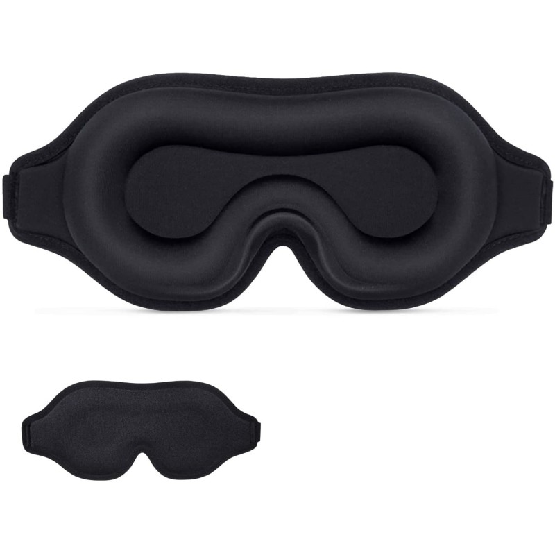 Sleep Eye Mask Supplier - Custom Hot Sale Spandex Contoured Cup Blindfold Travel Night Shift