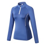 Pullover T Shirts Manufacturer - Top Selling Women 1/4 Zip Pullover Quarter T-shirts Long Sleeve Sport