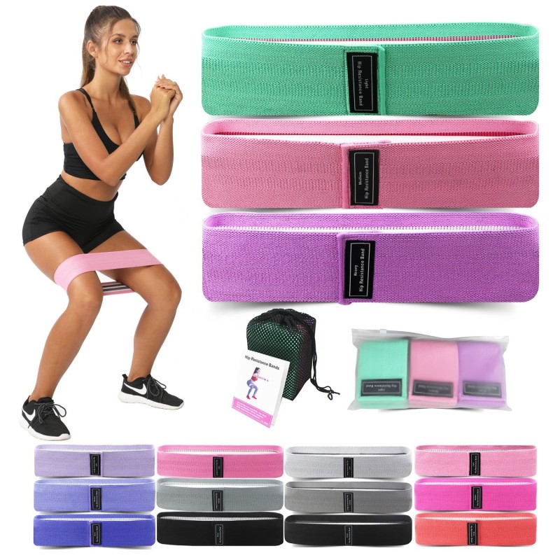 Resistance Bands Factory - Exercise Bands for Men Women Elastic Workout Resistance Bands Sets of 3