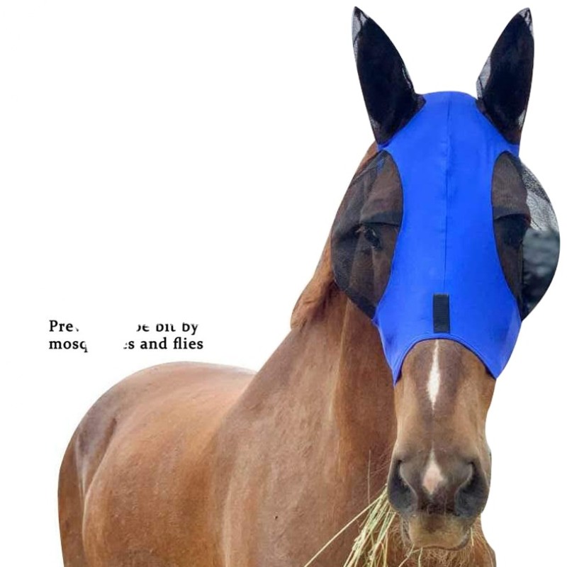 Horse Fly Mask Factory - Horse Fly Mask Breathable Anti Mosquito Fly Elastic Horse Face Cover Protection Decor
