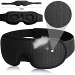 Sleep Eye Mask Supplier - 3D Contoured Memory Foam Eye Mask 100% Blackout 3D Sleeping