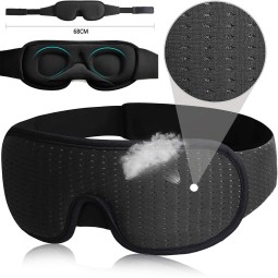 Memory Foam Eye Mask Manufacturer - 3D Contoured Memory Foam Eye Mask 100% Blackout 3D Sleeping Eye Mask