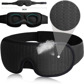Memory Foam Eye Mask Manufacturer - 3D Contoured Memory Foam Eye Mask 100% Blackout 3D Sleeping Eye Mask