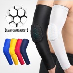 Elbow Pad Supplier - Custom Men Sport Basketball Golf Cycling Anti-collision Honeycomb Arm Sleeve