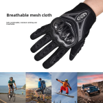 Motorcycle Gloves Manufacturer - Unisex Comfortable Full-Finger PU Motorcycle Gloves Four Antidrop for Off-Road