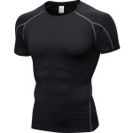 Sportswear Supplier - Men Gym Seamless Sportswear Apparel Clothing Running Compression Breathable T Shirts