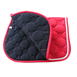 Saddle Pad Supplier - Back Protection Double Piping Rope Cotton Durable Horse Riding Jumping Saddle Pad