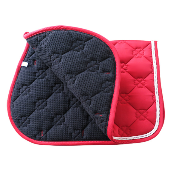 Saddle Pad Supplier - Back Protection Double Piping Rope Cotton Durable Horse Riding Jumping Saddle Pad