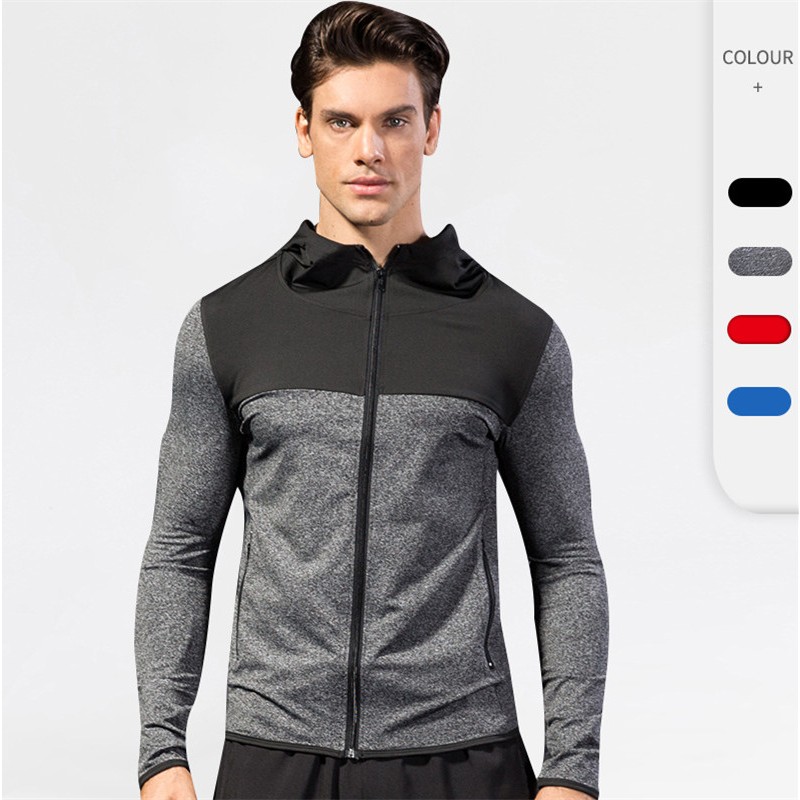 Sports Jacket Manufacturer - Men's Autumn and Winter Sports Hooded Fitness Running Training Quick Dry Jacket