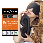 Sleeping Mask Factory - Kezhi Customized Light Weight Memory Foam Ice Silk Travel Blindfold