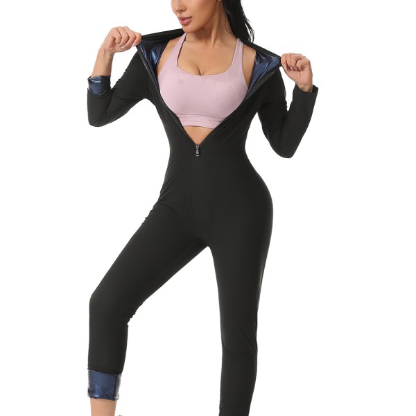 Workout Suit Factory - Neoprene Workout Sweat Suit Sauna Vest With Sleeves Workout Sweat Suit