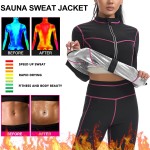 Sauna Set Factory - Custom Logo Sauna Long Sleeved Jacket Pants Sweat Set Contrasting Lines