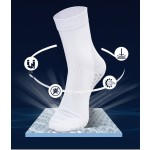 Yoga Socks Supplier - Graphene Conductive Sweat Absorbent Medium Short Tube Boat Cotton Socks