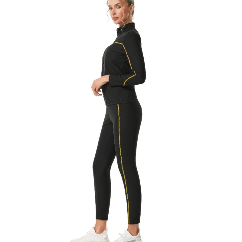 Sauna Suit Supplier - Wholesale Weight Loss Moisturize Sauna Suit with Standing Collar Long Sleeves