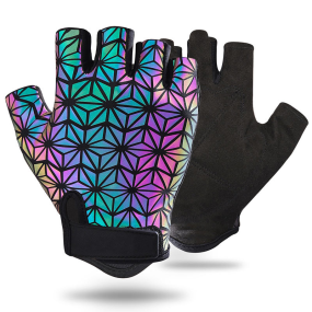 健身手套源头工厂-批发新款时尚3D印花半指户外活动