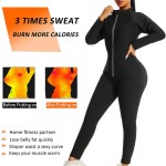 Sauna Suit Factory - Workout Fitness Weight Loss Sweat Jacket Pants Long Sleeve Zipper Body Shaping