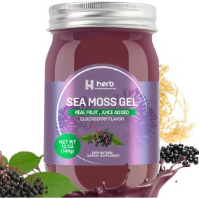 ODM/OEM Sea Moss Gel Manufacturer - Private Label Healthy Raw Nutrition Drink Elderberry Flavor (Adults Dietary Supplement)