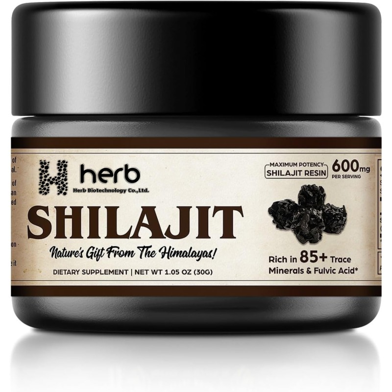 Shilajit Resin Manufacturer - OEM/ODM 800mg Gold Grade Organic Fulvic Acid Supplement (85+ Trace Minerals for Energy & Immunity)