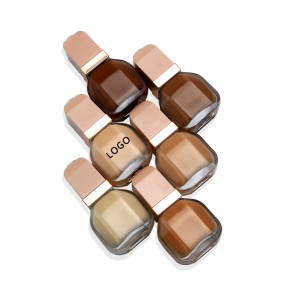 粉底彩妆供应商-26色黑色玫瑰金磨砂瓶全遮盖