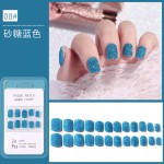 False Nail Art Supplier - New Arrival Full Cover Artificial Designed Press on Nails Shiny Glitter