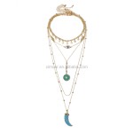 Gold Necklace Manufacturer - Hot Sale Gold Charm Necklace Multi Layer Jewelry Necklace