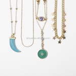 Gold Necklace Manufacturer - Hot Sale Gold Charm Necklace Multi Layer Jewelry Necklace