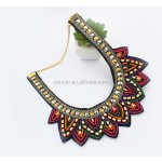 Sequins Necklace Manufacturer - Handmade Western Exaggerated Sequins Fake Collar Necklace