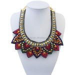 Sequins Necklace Manufacturer - Handmade Western Exaggerated Sequins Fake Collar Necklace