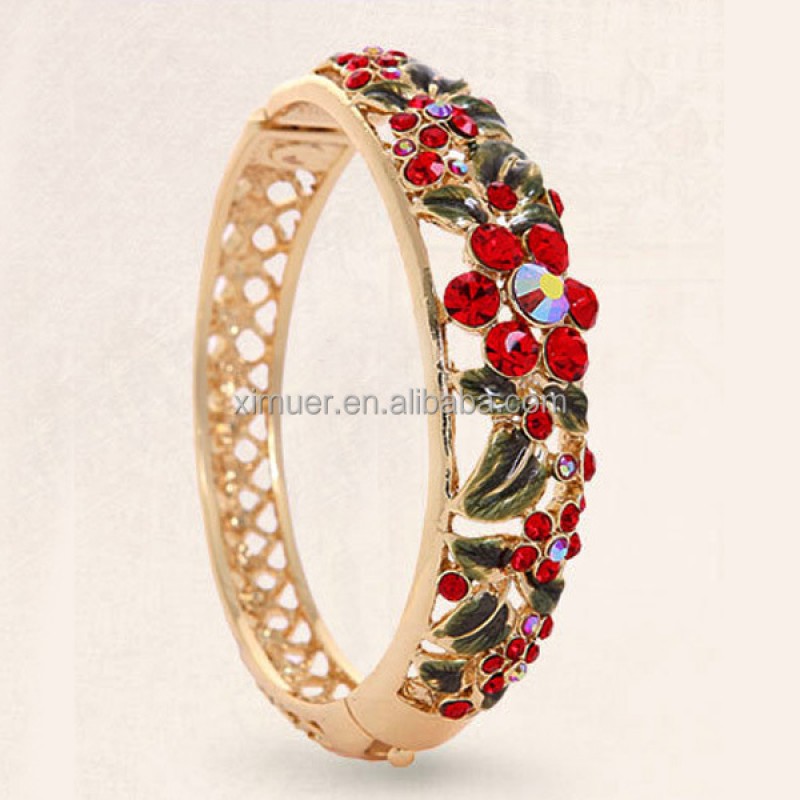 Fake Gold Bangle Supplier - Womens Cloisonne Enamel 18k Real Gold Fake Gold Bangle