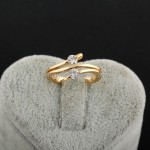 Lady Crystal Rings Supplier - Newest Lady Crystal Rings Diamond 2 Gram Gold Ring
