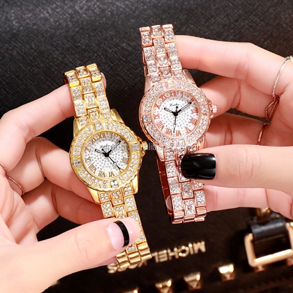 Rhinestone Watch Manufacturer - New Arrivals Rhinestone Gold Watch Ladies Luxury Watch