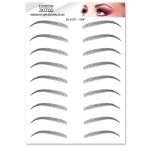 Eyebrow Sticker Supplier - 9 Designs Black Brown Hair-like Water Transfer Waterproof Tattoo