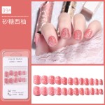 False Nail Art Supplier - New Arrival Full Cover Artificial Designed Press on Nails Shiny Glitter