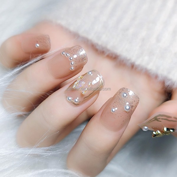 Acrylic Nails Manufacturer - High Quality Reusable Pink Nude Long Custom Press on Nails 24pcs