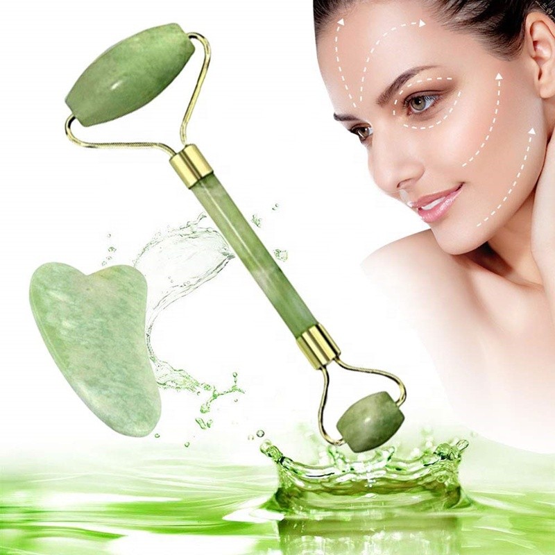 Heart Shape Jade GuaSha Manufacturer - Best Selling Home Use Green Jade Roller Stone Massager