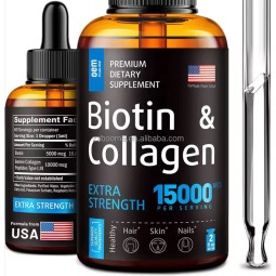 Biotin Hair Growth Oil Supplier - Customized Biotin Collagen Drops Hair Vitamin Supplement Healthy Growth