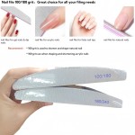 Manicure Nail File Manufacturer - Customized Logo 100/180 Disposable Half Moon Shapes Professional