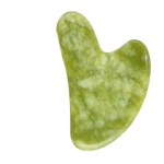GuaSha Tool Factory - Best Selling 2024 Real Green Jade Heart-Shaped Crystal Face Roller