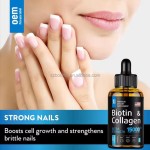 Biotin Liquid Drops Factory - OEM Private Label Biotin Collagen Skin Whitening Hair Growth Supports