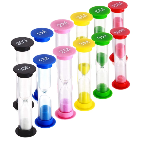 Plastic Hourglass Manufacturer - Factory Price Black Pink Blue Green Red Mini Sandglass 30sec-10min
