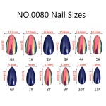Press on Nails Factory - 24pcs Reusable Aurora Press on False Nails Almond Shape Kits
