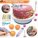 Icing Piping Nozzles Supplier - Kitchen Cake Decorating Tool New Stainless Steel with Turntable Christmas Gift